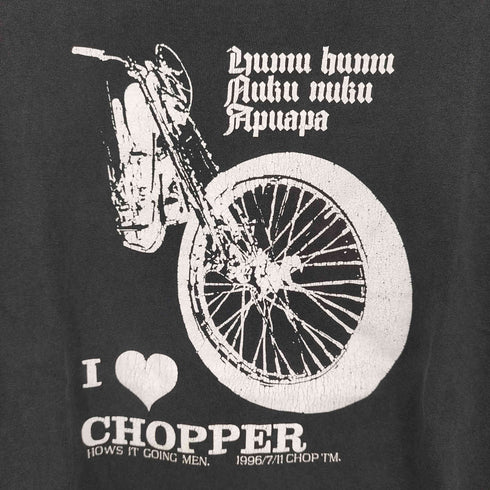 アンビル Anvil Y2K I LOVE CHOPPER ダメージネックTシャツ レディース JPN:S
