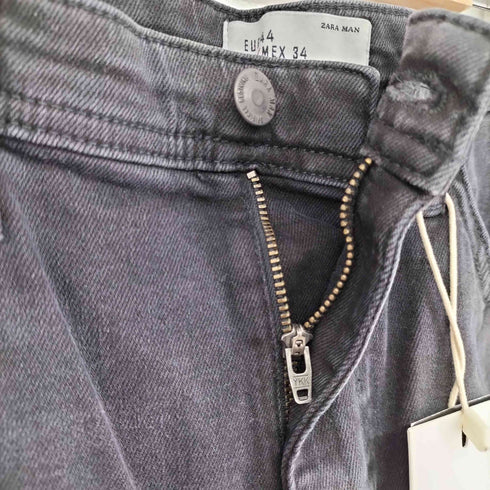 ザラ ZARA サイドチェッカーデニムパンツ メンズ 34