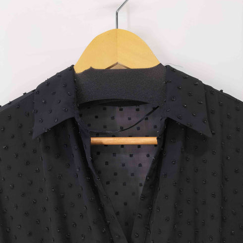 ザラベーシック ZARABASIC BLACK MINI DRESS シースルーワンピース レディース JPN:M