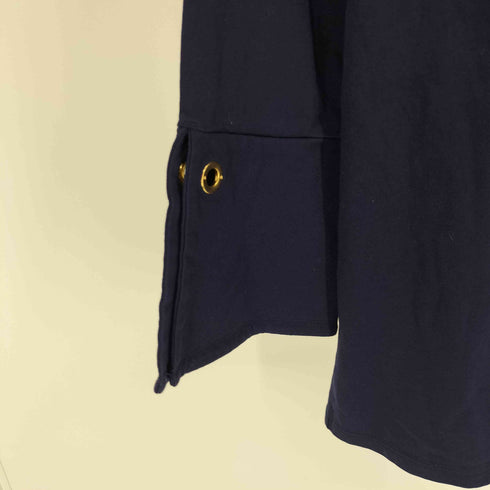 ローレンラルフローレン LAUREN RALPH LAUREN 金 ボタンホール フレアスリーブ クルーネック ブラウス レディース import:S