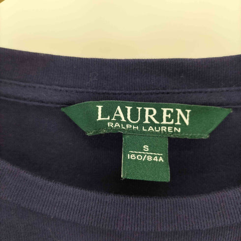 ローレンラルフローレン LAUREN RALPH LAUREN 金 ボタンホール フレアスリーブ クルーネック ブラウス レディース import:S