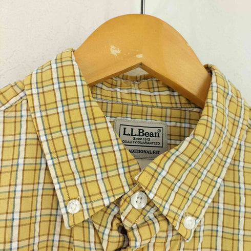 エルエルビーン L.L.Bean Organic Seersucker Shirt Long Sleeve Traditional Fit メンズ import:M