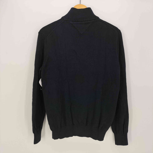 トミーヒルフィガー TOMMY HILFIGER ロゴ 刺繍 ハーフジップ ニット レディース import:M