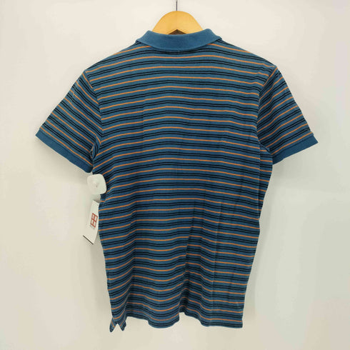 カーハートワークインプログレス Carhartt WIP AKRON POLO ロゴ 刺繍 鹿の子 ボーダー ポロ シャツ メンズ S