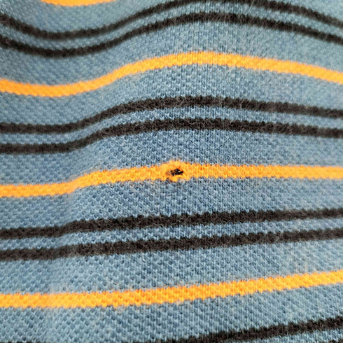 カーハートワークインプログレス Carhartt WIP AKRON POLO ロゴ 刺繍 鹿の子 ボーダー ポロ シャツ メンズ S