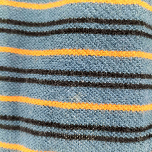 カーハートワークインプログレス Carhartt WIP AKRON POLO ロゴ 刺繍 鹿の子 ボーダー ポロ シャツ メンズ S