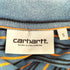 カーハートワークインプログレス Carhartt WIP AKRON POLO ロゴ 刺繍 鹿の子 ボーダー ポロ シャツ メンズ S