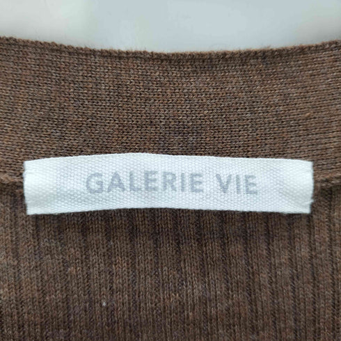 ギャルリーヴィー GALERIE VIE プルミエウールリブ Vネックロングカーディガン レディース S