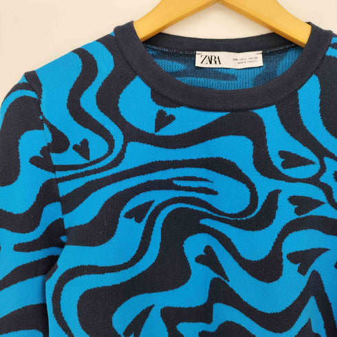 ザラ ZARA MARBLE JACQUARD KNIT レディース