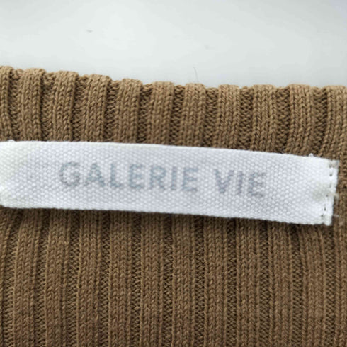 ギャルリーヴィー GALERIE VIE コットンリブ ボートネックプルオーバー レディース S