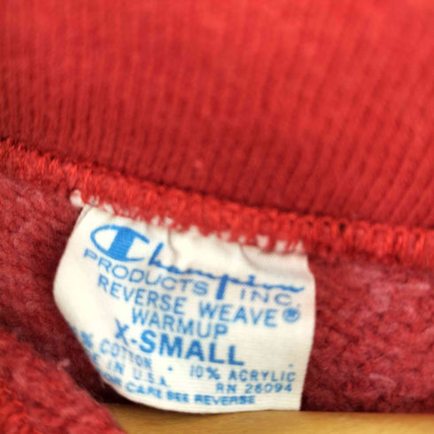 チャンピオン Champion USA製 単色タグ デカハトメ REVERSE WEAVE 目無しプルオーバーパーカー メンズ import:XS