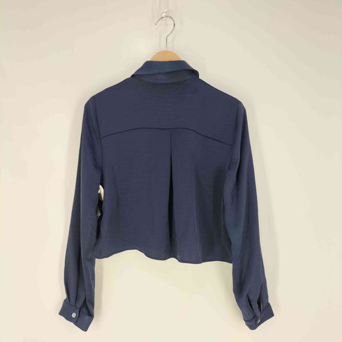 ザラ ZARA CROPPED SATIN SHIRT クロップドサテンシャツ レディース import:S