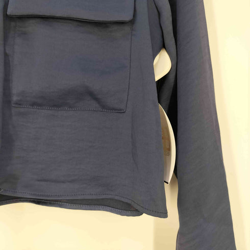 ザラ ZARA CROPPED SATIN SHIRT クロップドサテンシャツ レディース import:S