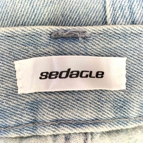 セダクル sedacle スタッズ ワイド デニム カーゴ パンツ レディース JPN:S