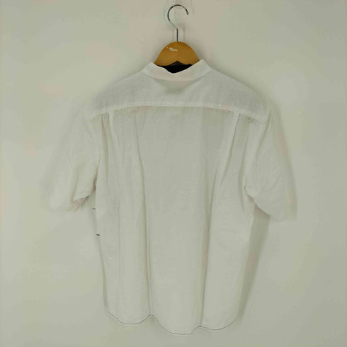 ドゥクラッセ DoCLASSE コットンリネンバンドカラーS/S シャツ メンズ import:L