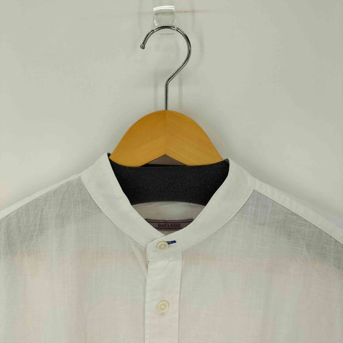 ドゥクラッセ DoCLASSE コットンリネンバンドカラーS/S シャツ メンズ import:L