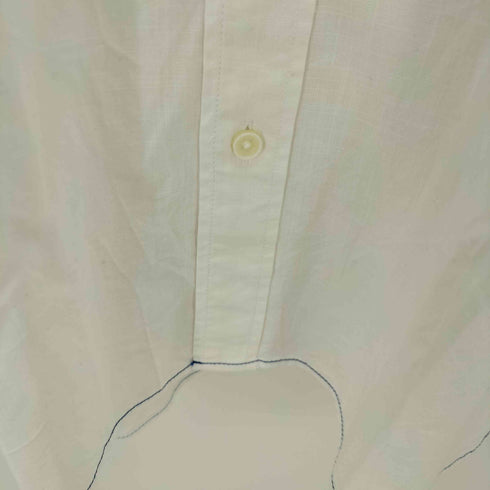 ドゥクラッセ DoCLASSE コットンリネンバンドカラーS/S シャツ メンズ import:L