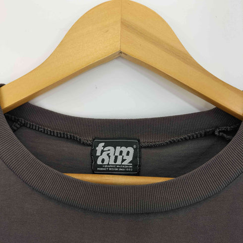famouz ラグラン 袖/裾シングル 七分袖Tシャツ 裏原 メンズ