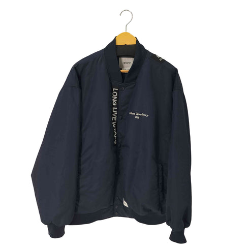 ダブルタップス WTAPS 22AW TEAM JACKET NYLON. TWILL. UT813 チームジャケット ネイビー MA-1 ボンバージャケット メンズ JPN:4