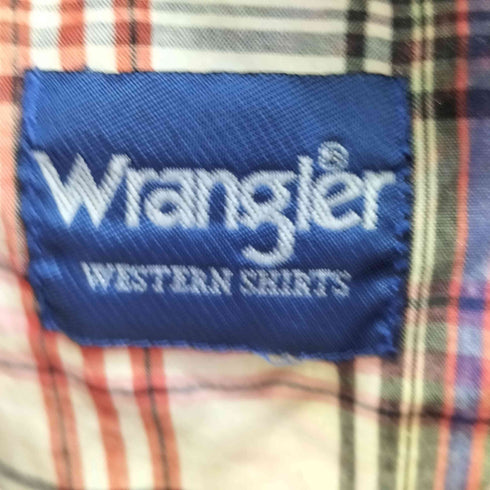 ラングラー Wrangler S/S チェック ウエスタンシャツ メンズ