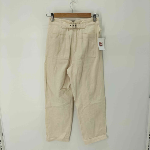 ビューティーアンドユースユナイテッドアローズ BEAUTY & YOUTH UNITED ARROWS コットンデニム バックベルト タックパンツ ウォッシャブル レディース JPN:S