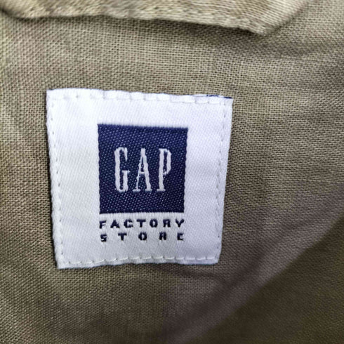 ギャップ Gap OLD リネンコットン S/S シャツ メンズ import:M