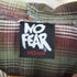 ノーフィアー NO FEAR USA製 ハーフボタン チェック フランネル フーディ メンズ import:M