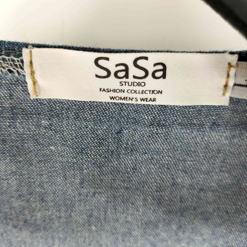 SaSa デニムフレアマキシワンピース レディース ONE SIZE