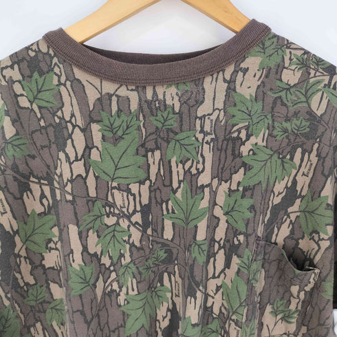 ACE SPORTSWEAR USA製 リアルツリー柄 ポケットTシャツ メンズ import:XXL