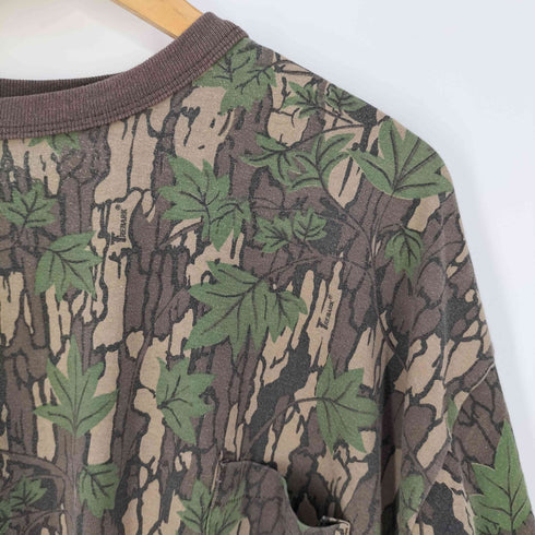 ACE SPORTSWEAR USA製 リアルツリー柄 ポケットTシャツ メンズ import:XXL