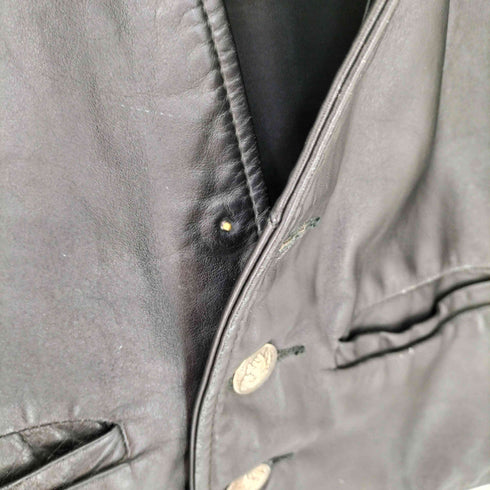 ショット Schott メタルボタンレザーベスト メンズ import:M