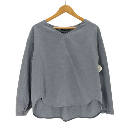 ユナイテッドアローズグリーンレーベルリラクシング UNITED ARROWS green label relaxing TR サキソニー Vネック ブラウス レディース FREE