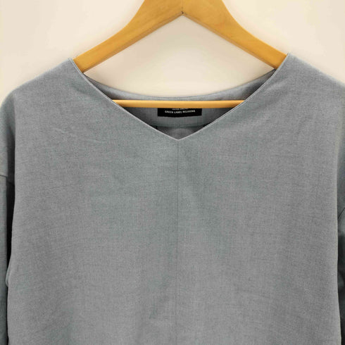 ユナイテッドアローズグリーンレーベルリラクシング UNITED ARROWS green label relaxing TR サキソニー Vネック ブラウス レディース FREE