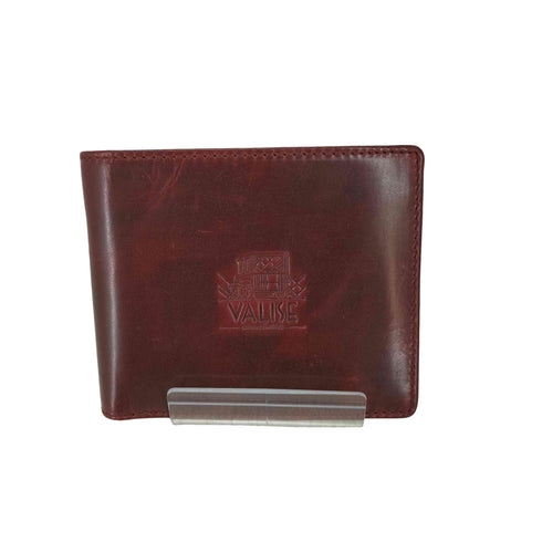 VALISE エンボスロゴ レザー二つ折り財布 メンズ