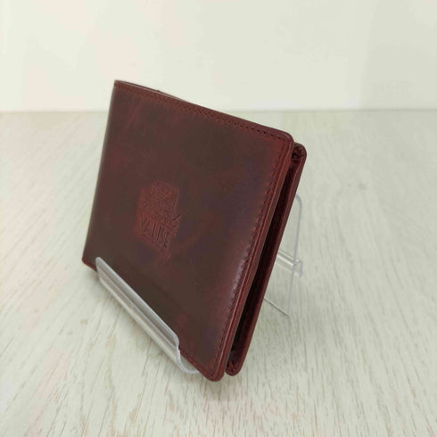 VALISE エンボスロゴ レザー二つ折り財布 メンズ