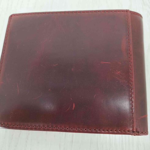 VALISE エンボスロゴ レザー二つ折り財布 メンズ