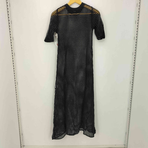 EENIE Mesh Knit Dress Set ニットレースワンピース レディース FREE