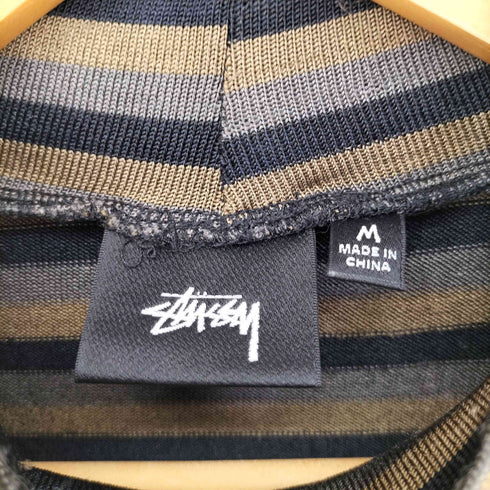 ステューシー Stussy WOMEN Pippi Stripe モックネック ジャージー レディース import:M
