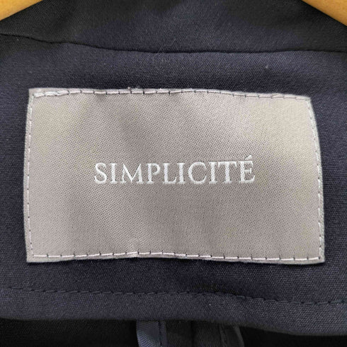 シンプリシテェ SIMPLICITE ボタンレス ノーカラージャケット レディース
