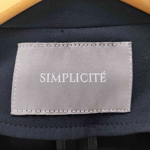 シンプリシテェ SIMPLICITE ボタンレス ノーカラージャケット レディース