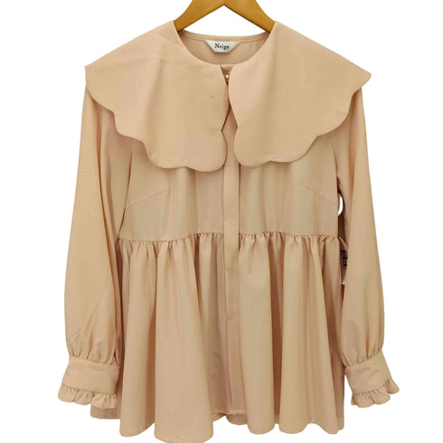Neige スカラップ L/S ブラウス レディース import:M