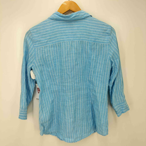 ブルックスブラザーズ BROOKS BROTHERS リネン ストライプ L/S スキッパーシャツ レディース US:0-2