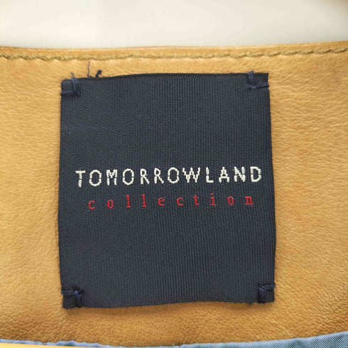 トゥモローランドコレクション TOMORROWLAND collection ノーカラーレザージャケット レディース JPN:38
