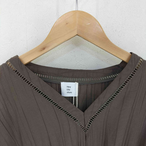 ヘイライフストア Hey life store V-neck gathered dress レディース FREE