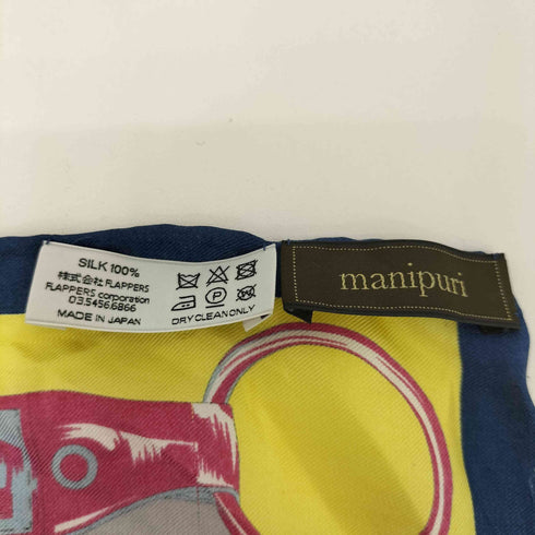 マニプリ manipuri 総柄シルクスカーフ レディース