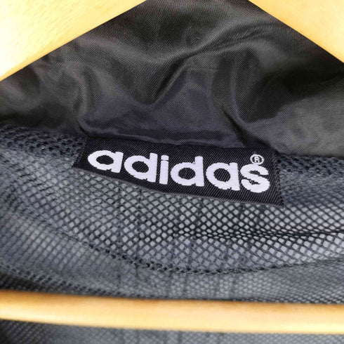 アディダス adidas 裏地メッシュ ロゴ刺繍 ハイネック ジップアップジャケット メンズ