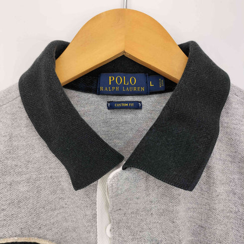 ポロラルフローレン POLO RALPH LAUREN パッチ フットボール ポロシャツ メンズ import:L