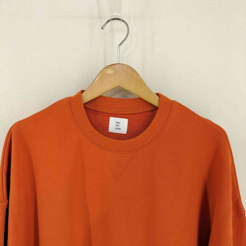 ヘイライフストア Hey life store crew neck logo sweat レディース JPN:S