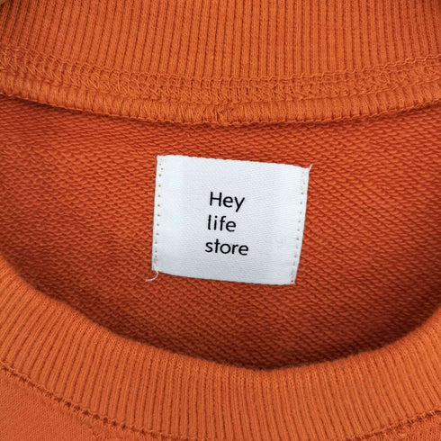 ヘイライフストア Hey life store crew neck logo sweat レディース JPN:S