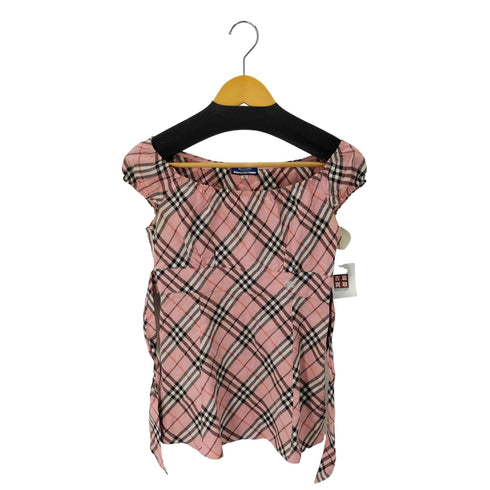 バーバリーブルーレーベル BURBERRY BLUE LABEL ノースリーブチェックカットソー チュニック レディース JPN:38
